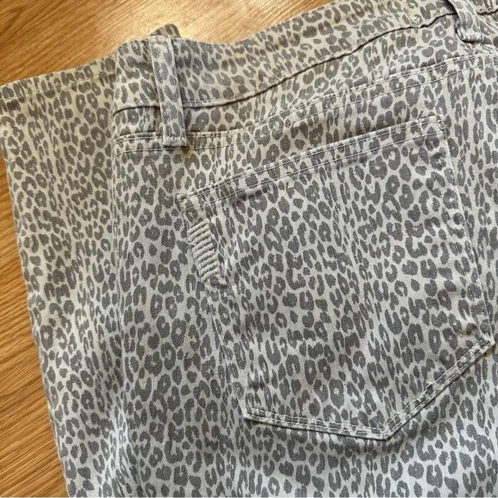 Paige verdugo ultra skinny cheetah animal print gray denim jeans size 32 cotton - Picture 5 of 8